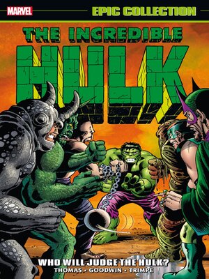 cover image of Incredible Hulk Epic Collection: Who Will Judge The Hulk